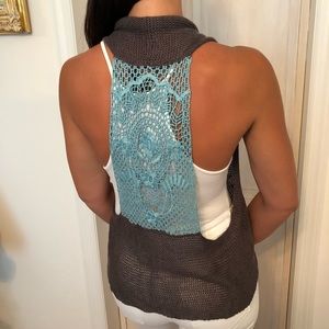 Knitted & Knotted Crochet Vest